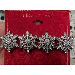 Holiday Lane Rhinestone Snowflake Bracelet